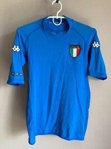 Italy 2002 Home Football Shirt Vintage Kappa Soccer Jersey Size M