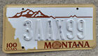SCARCE ERROR MONTANA LICENSE PLATE MONTANA #3AAX99 UNPAINTED LETTERS OR NUMBERS