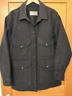 FILSON Mackinaw Cruiser Jacket Style Size 44 Mens Wool Black Charcoal Vintage