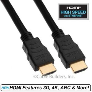 HIGH SPEED HDMI CABLE 2.0 4K 1080P 1FT 2FT 3FT 6FT 10FT 12FT 15FT 20FT 25FT 30FT