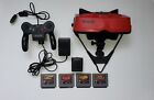1995 - Nintendo Virtual Boy Console + 4 games - tested Working - Incomplete