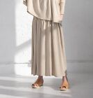 Lauren Manoogian Natural Cotton Linen Midi Tier Skirt Size 1