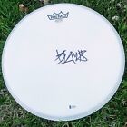 TRAVIS BARKER autographed BLINK 182 signed Remo drumhead!! Beckett BAS + PROOF!!
