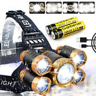 Super Bright 5X LED Headlamp Rechargeable Head Light Flashlight Torch Lamp