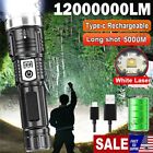 25000000 Lumen Super Bright LED Tactical Flashlight Rechargeable LED Work Lights