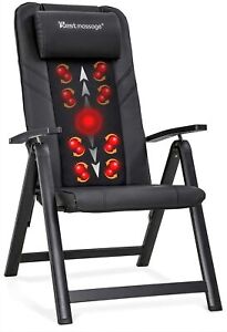 Massage Chair Folding Shiatsu Chair With Adjustable Backrest And Back Heating