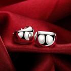 Women's 925 Sterling Silver Elegant 20mm Small Round Hoop Fashion Vogue Earrings