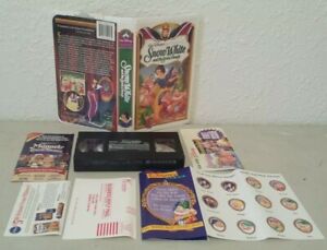 RARE Snow White and The Seven Dwarfs VHS Masterpiece Collection with All inserts