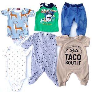 Baby Boy Toddler Clothes Mixed Lot Size 6-12M Warm Weather Wear