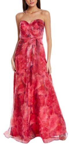 NWT Rene Ruiz Organza Gown Womens Size 16 Floral No Belt