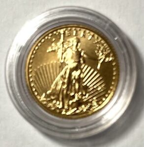 2021 $5 Type 1 American Gold Eagle 1/10 oz Brilliant UNC  - Capsuled ITEM # INT
