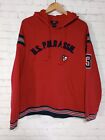 US Polo Assn Sweater Mens Large Red Hoodie Sweatshirt Pullover Logo Long Sleeve