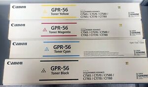 GPR-56 Canon  Set  Yellow Magenta Cyan and Black Toner Cartridges  New - Sealed