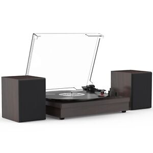Record Player Bluetooth Turntable Vinyl Record Player with External Speakers 3-S