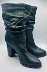 Katy Perry Womens The Raina Boots Mid-Calf Green Glitter Shoes Size 9