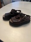 Vintage 90s Dr. Doc Martens Brown Leather Mary Jane Chunky Sandals  US Women’s 6