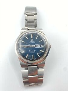 OMEGA SEAMASTER COSMIC 2000 AUTIMATIC BLUE SPIDER DIAL DAY/DATE WORK ORDER