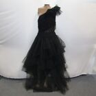 BCBGMAXAZRIA Women's Dress Gown Black Size 8 Tulle Prom Preowned