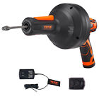 VEVOR 12V Electric Drain Auger 25FT Plumbing Snake Auto Feed for 3/4