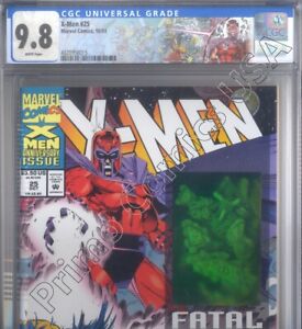 PRIMO:  X-MEN #25 Jim Lee Magneto custom label 1993 Marvel comics CGC 9.8 NM/MT