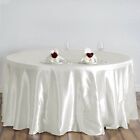 120-Inch ROUND SATIN TABLECLOTH Dinner Wedding Party Linens Decorations Sale