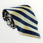NWT 346 Brooks Brothers Striped Silk Tie Gold Navy Blue Necktie USA Made $39.50