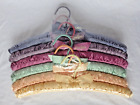 Neiman-Markus New Lot Of 6  Padded, Cushioned Satin Clothes Hangers.