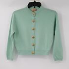 VTG Ballantyne of Peebles Cardigan Womens S/M Pure Cashmere Cropped Sweater