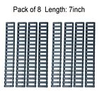 8pcs Picatinny Rails Ladder Rail Panel HeatResistant Rubbery 18 Slots Black