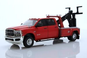2022 Dodge Ram 3500 Laramie Wrecker Tow Truck Dually 1:64 Diecast Model Red