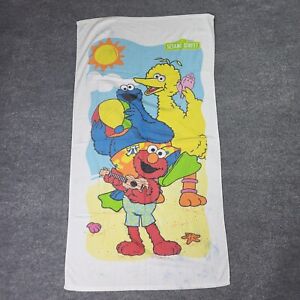 Vintage Sesame Street Beach Towel Big Bird Cookie Monster Elmo