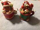 Christmas Gingerbread  Men in Mug Iced  Poly Clay Ornament New Set of 2