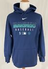 Seattle Mariners MLB Baseball Nike Dri-Fit Hoodie Hooded Sweatshirt - Men's XL
