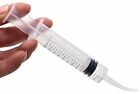 Disposable 12cc Irrigation Syringe with Curved Tip Dental Utility for Oral Care
