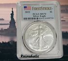 2022 $1 Silver Eagle PCGS MS70 First Day of Issue Flag Label, Massive Eye Appeal