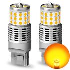 AUXITO Front LED Rear Signal Turn Blinker Light Bulbs 7441 7440 Error Amber Free (For: MAN TGX)