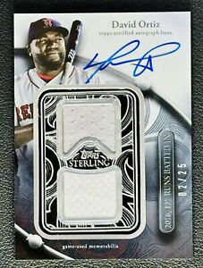 New Listing2024 Topps Sterling David Ortiz Sterling Swings Dual Game Used Jersey Auto 2/25