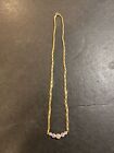 18K Yellow Gold Amethysts Chain Necklace