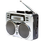 AM FM Radio Walkman With Cassette Player Recorder Digital Clock