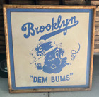 Antique Style Art Wood Brooklyn Dodgers Dem Bums Baseball  Wood Sign 12x12