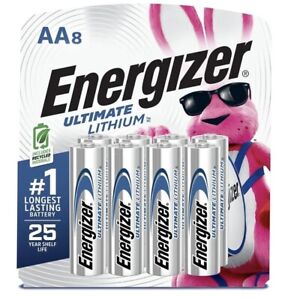 AA Energizer Ultimate Lithium Batteries 8 Pack