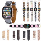 For Apple Watch Series 9 8 7 6/38 40 41 42 44 mm Luxury Leather Watch Band Strap