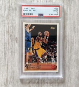 1996-97 Topps Kobe Bryant Rookie Card RC #138 PSA 9 Los Angeles Lakers MINT