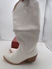 Zzheels Embroidered Western Cowboy Boots for Women White Size 9.5 (B)