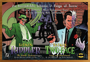 1995 Batman Riddler/Two-Face Print Ad/Poster Matt Wagner Scott McDaniel Art 90s