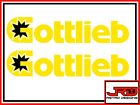 2 x Gottlieb Logo Stickers in Yellow and Black