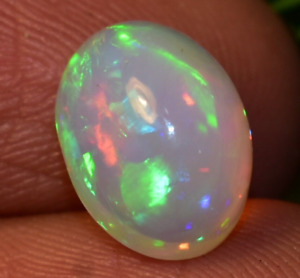 2.80 Cts Natural Ethiopian Opal Cabochon AAA Grade 11X8 MM Oval Welo Opal Cab