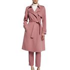 Theory Women's Oaklane Open Front Trench Coat Wool Cashmere Small
