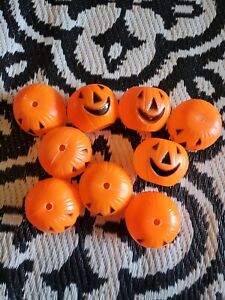 New ListingVintage Plastic Pumpkin Jack-o-Lantern Light Covers Set of 100 Halloween