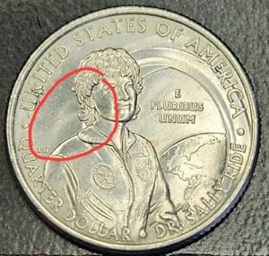 2022-P Dr. Sally Ride Quarter***ERROR Ghosted Comet and Washington Drool***